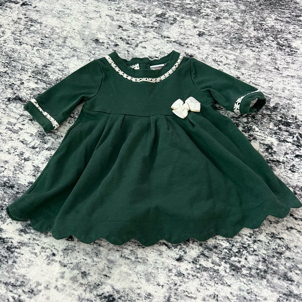 Elegant Green Kids Dress with Bow Accent Tahari‎ 24 months